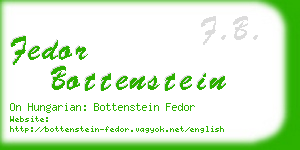 fedor bottenstein business card